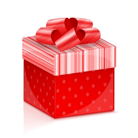 Red gift box illustration のイラスト素材