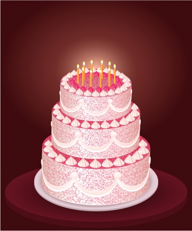 Festive cake illustrationのイラスト素材