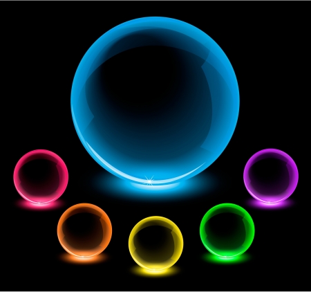 Glossy glowing spheres のイラスト素材