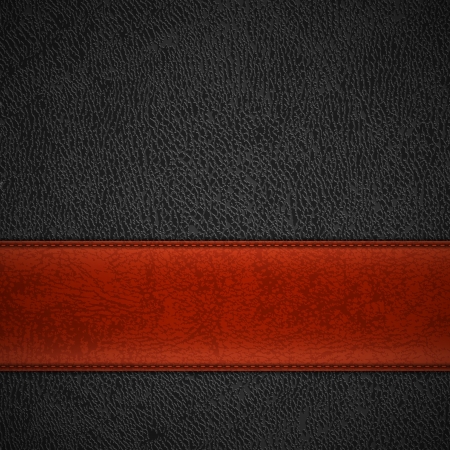 Red leather stripe on black leather background with copyspace  のイラスト素材