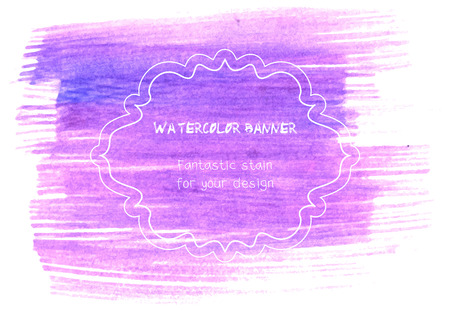 Watercolor banner with place for your text. Abstract watercolor background. Beautiful texture of paint.のイラスト素材