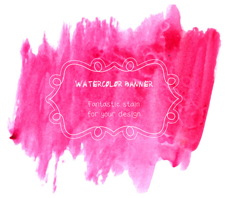 Watercolor banner with place for your text. Abstract watercolor background. Beautiful texture of paint.のイラスト素材