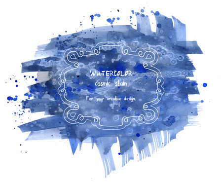 Fantastic watercolor banner with place for your text. Designed abstract watercolor background. Beautiful texture of paint.のイラスト素材