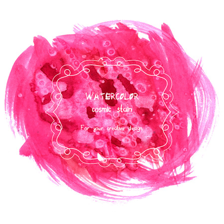 Fantastic watercolor banner with place for your text. Designed abstract watercolor background. Beautiful texture of paint.のイラスト素材