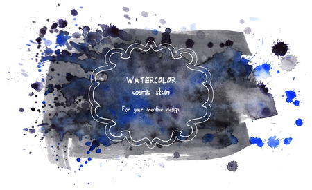 Fantastic watercolor banner with place for your text. Designed abstract watercolor background. Beautiful texture of paint.のイラスト素材