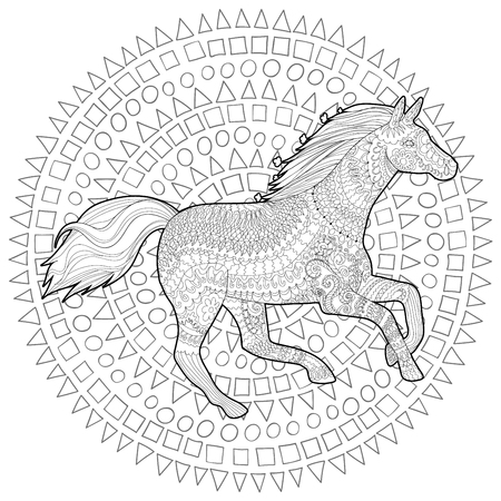 Adult coloring page for antistress art therapy.のイラスト素材