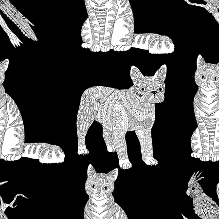 Cat and dogのイラスト素材