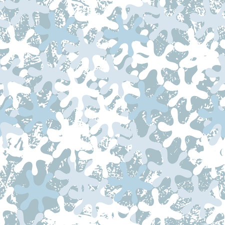 Seamless winter pattern with frozen curls. Christmas background. Vectorのイラスト素材