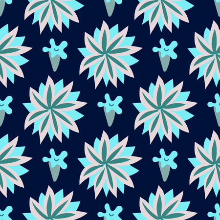 Seamless pattern with beautiful flowers.のイラスト素材