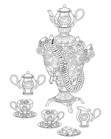Samovar with high details.のイラスト素材