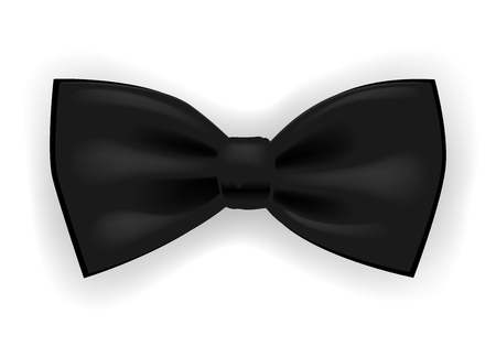 Realistic bow tie on white background. Hipster accessoriesのイラスト素材