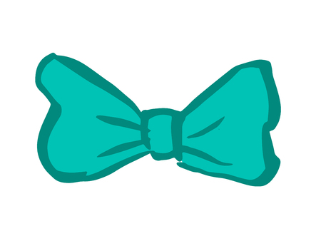 Hand drawn doodle with bow tie. Sketch in sloppy styleのイラスト素材