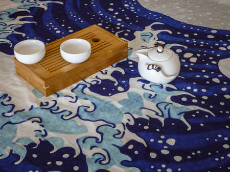 Chinese porcelain tea setの写真素材