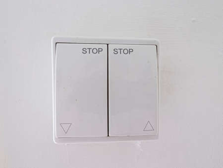Switch for light or electric shutters, white