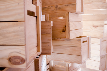 Manufacture of wooden cratesの写真素材