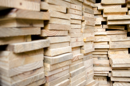 Wood and patchwork in the factoryの写真素材