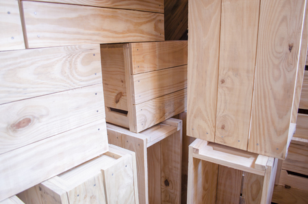 Manufacture of wooden cratesの写真素材