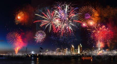 San Diego California 4th of July Fireworks Showの写真素材