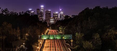Los Angeles Skyline from the 110 freeway overpass