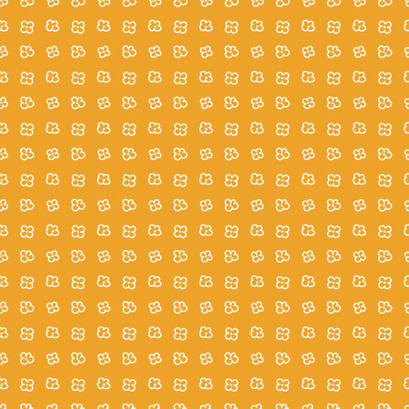 Seamless vector floral pattern with simple flower. Children illustration for decor, textile, wrapping paperのイラスト素材