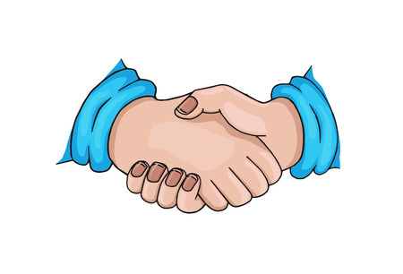 Handshake  Cartoon style のイラスト素材