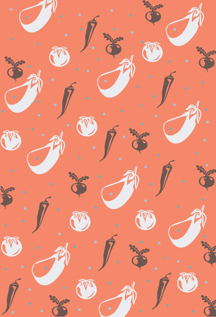 coral background with vegetables  abstract vegetablesのイラスト素材