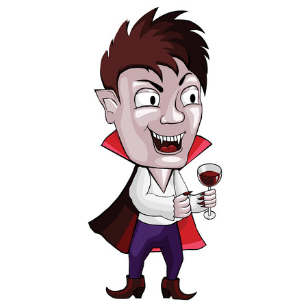 Vampire with glassのイラスト素材