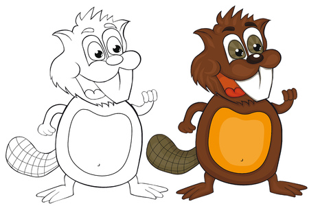 Coloring book cartoon be. Vector clip art for children.のイラスト素材