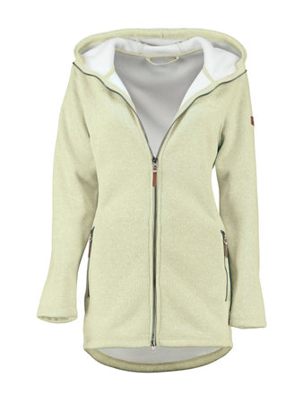 Sports warm hoodie in yellow color. Coat on a white background. Isolated image on a white background.の写真素材