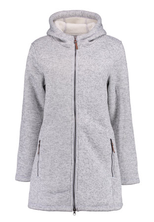 Sports warm hoodie in gray color. Coat on a white background. Isolated image on a white background.の写真素材