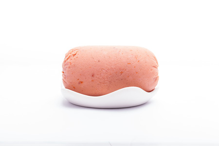 sausage on plateの写真素材