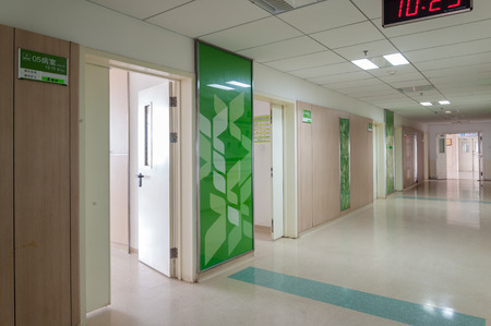 Hospital corridorのeditorial素材