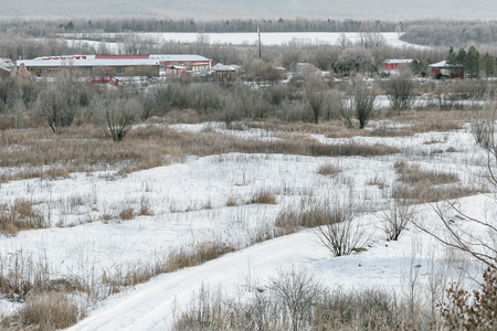restaurant at Winter forestsのeditorial素材