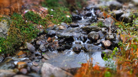 Close up of a flowing river