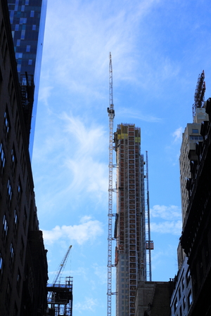 A Scene of Construction in Midtown,New Yorkの写真素材