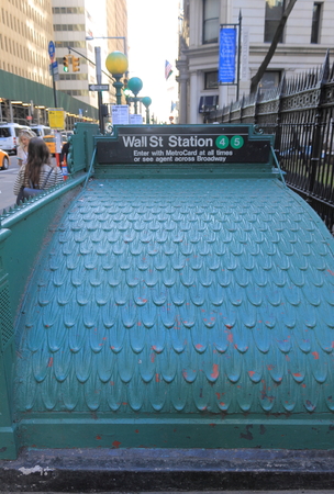 Wall Street Metro Station, New Yorkの写真素材