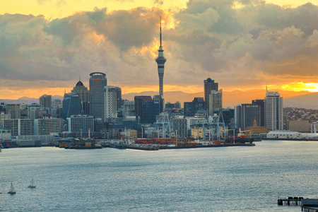 Auckland Cityscape New Zealand Oceaniaのeditorial素材