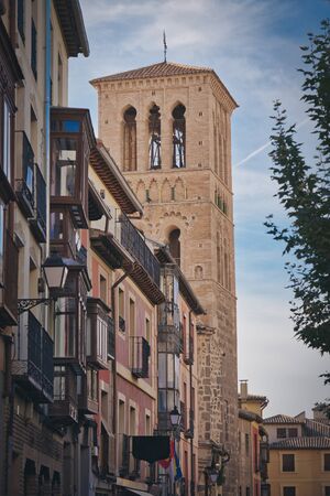 Photo of the Iglesia de San RomÃ¡n toledo and the blue skyの写真素材