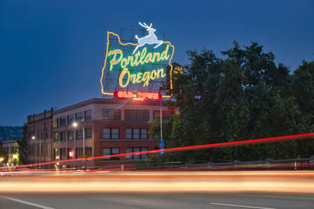 Photo of the old town of Portland Oregonの写真素材