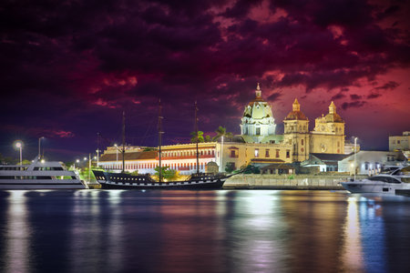 Photo of the old town of Cartagena das Indias, Colombiaの写真素材
