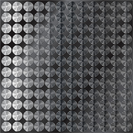 Vector illustration of dark shiny metal tiered circle pattern backgroundのイラスト素材