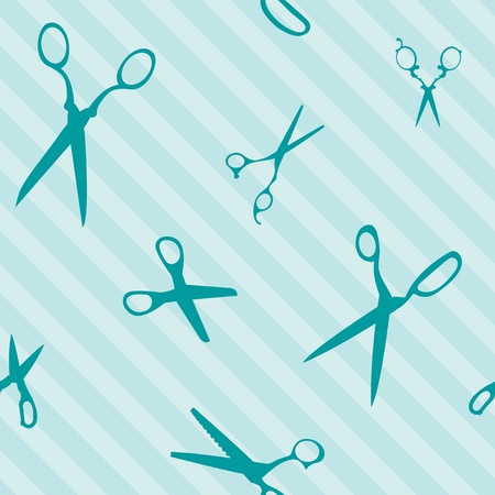 Scissors seamless tiled background pattern in vector formatのイラスト素材