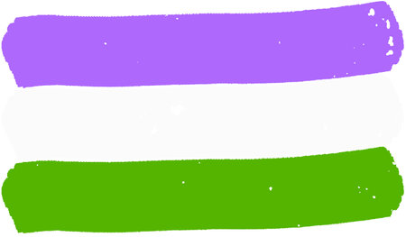 Sexual Identity flags: Community of LGBT Pride: Genderqueerの写真素材