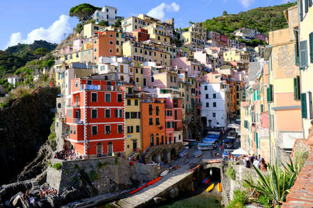 a view of one of the cities of Cinqueterre National park (Monterrosso al Mare, Vernazza, Corniglia,...