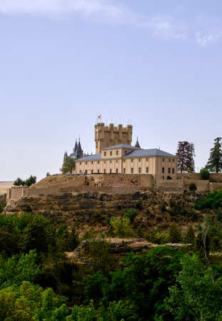View of the Alcazar of Segovia, Castilla de la Mancha, Spainのeditorial素材