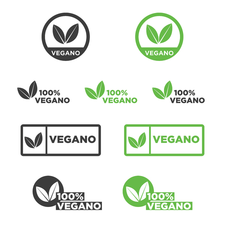 Vegan icon setのイラスト素材
