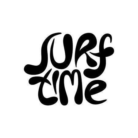 Surf time - hand drawn letteringのイラスト素材