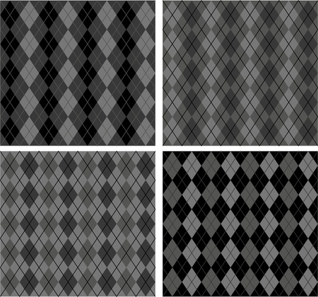 Set of black and grey textures Scottish designs Royaltyのイラスト素材