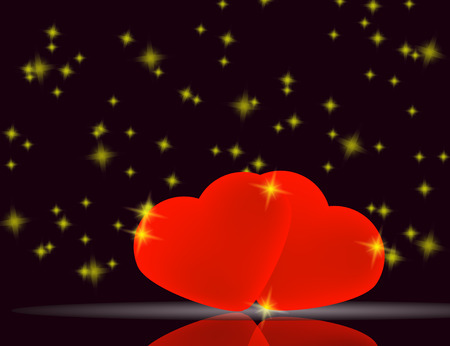 Valentine's day Background with colorful Hearts. Greeting Card. Vector illustrationのイラスト素材