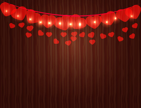 Valentine's day Background with colorful Hearts. Greeting Card. Vector illustrationのイラスト素材